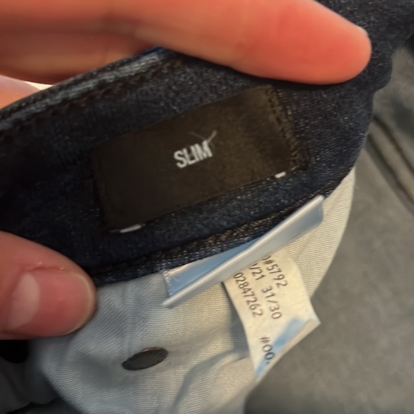 Mens express dark wash slim jeans - Picture 4 of 5